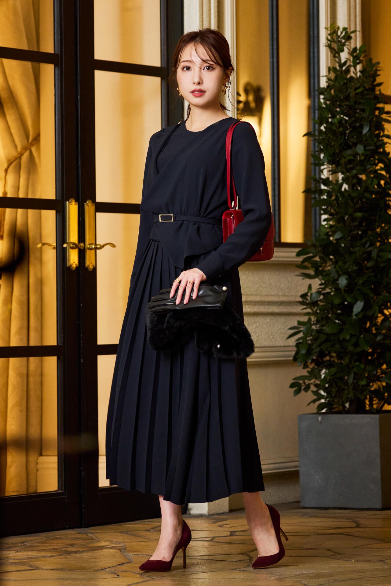 冨張愛コラボ] ドレーププリールワンピース | PINKY&DIANNE（ピンキー