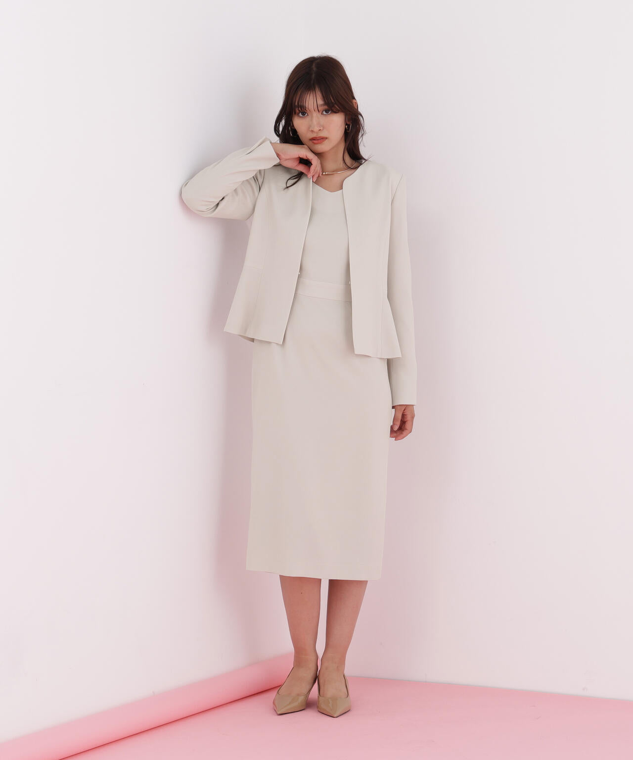 ダイヤモンドネックコンビワンピース | PINKY&DIANNE（ピンキー