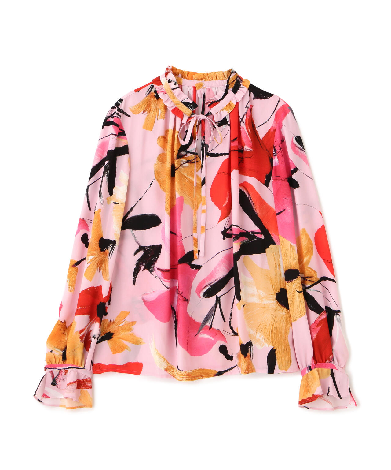 フラワープリントギャザーブラウス | PINKY&DIANNE（ピンキー&ダイアン