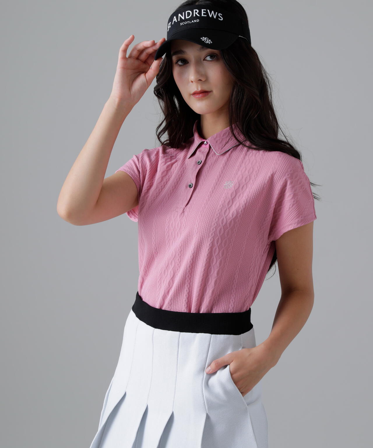 縄柄リンクス半袖シャツ (WOMENS) | St ANDREWS（セントアンドリュース