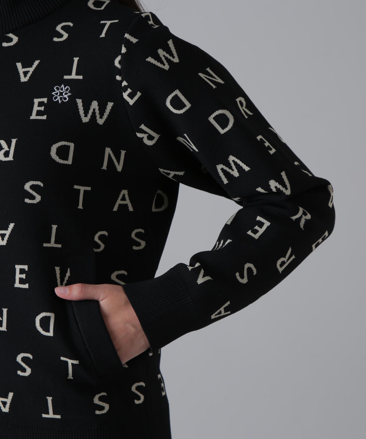 14Gロゴジャガードフルジップニット (WOMENS) | St ANDREWS（セント