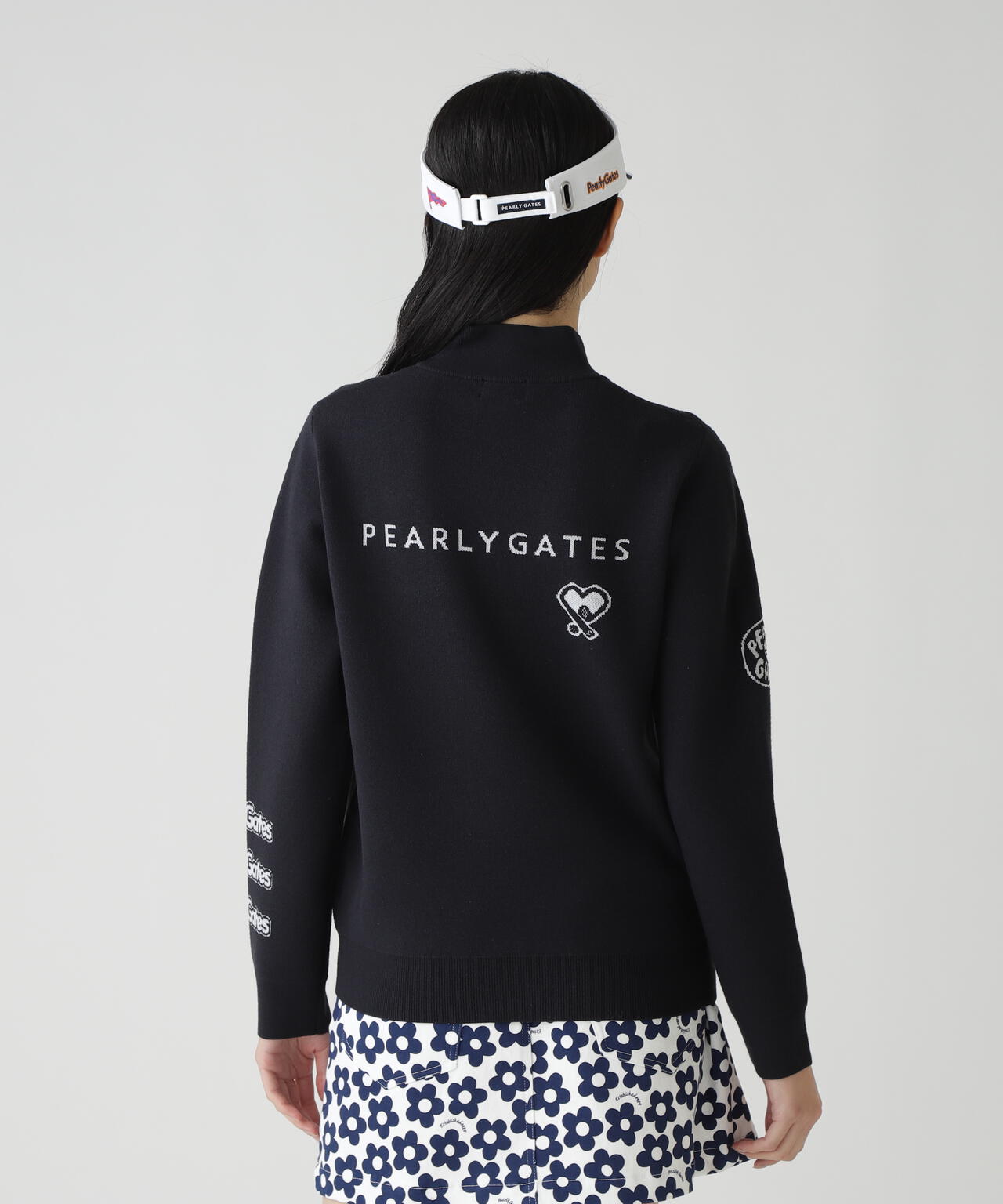 14GダブルJQ×ワッペン風ハイネックニットプルオーバー | PEARLY GATES