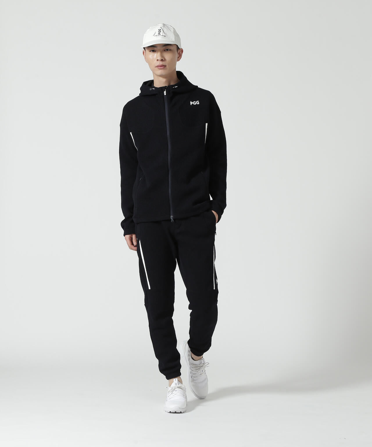 PGG】【直営店舗&公式オンライン限定】ストレッチデニットフルジップ