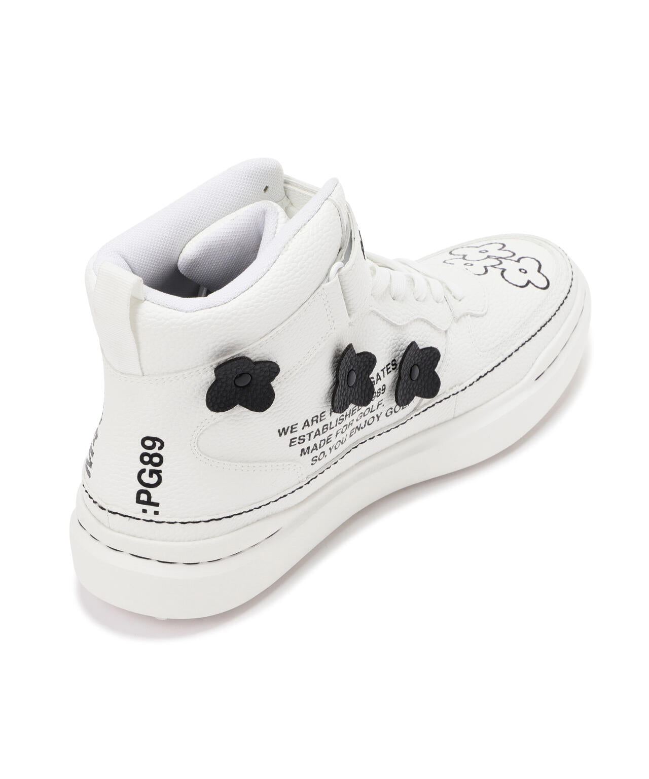 ロゴ×花柄ハイカットシューズ (MENS) | PEARLY GATES（パーリーゲイツ