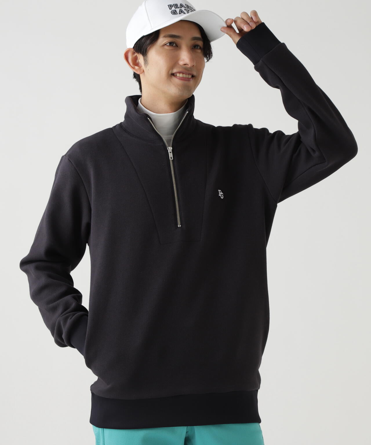 ツイル裏毛スウェットハーフジップアップ | PEARLY GATES（パーリー