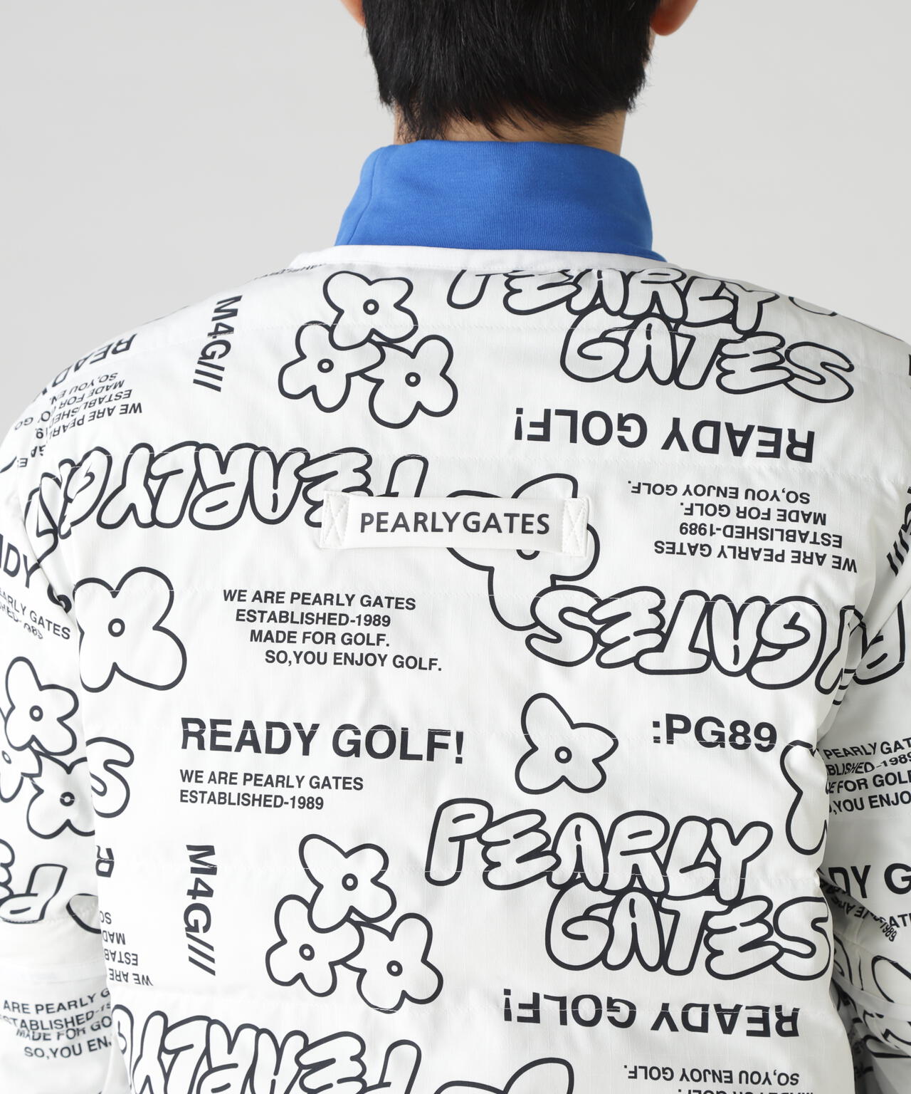 NyストレッチBIGリップストップ中綿2WAYスニードジャック ＜ロゴ×花柄