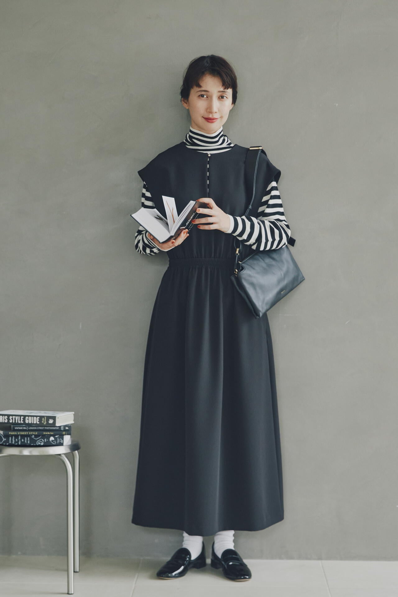 WEB限定サイズ】【kazumiコラボ】ダブルクロスノースリーブワンピース