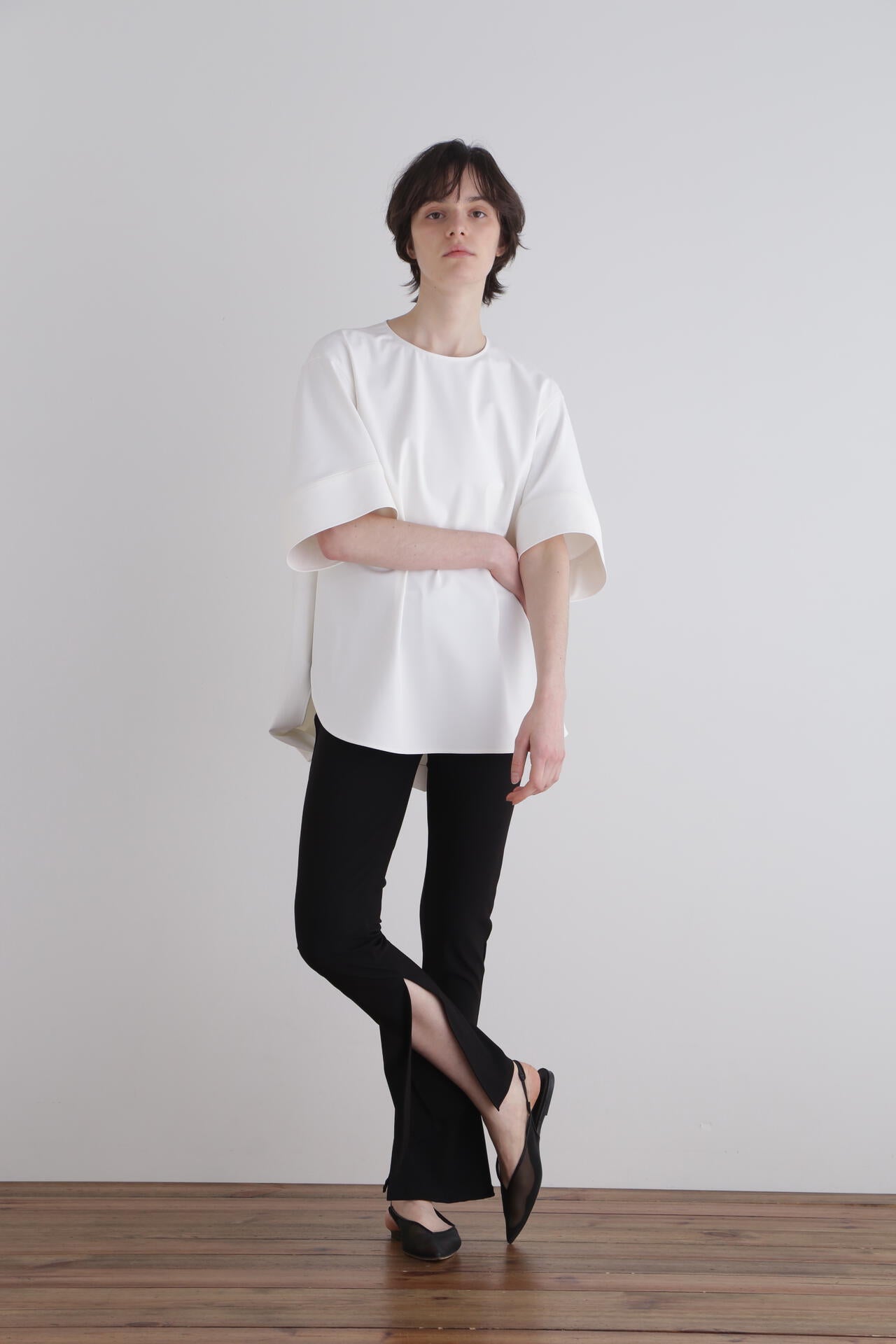 EC限定/00サイズ】ジャージースリットフレアパンツ | LE PHIL（ル