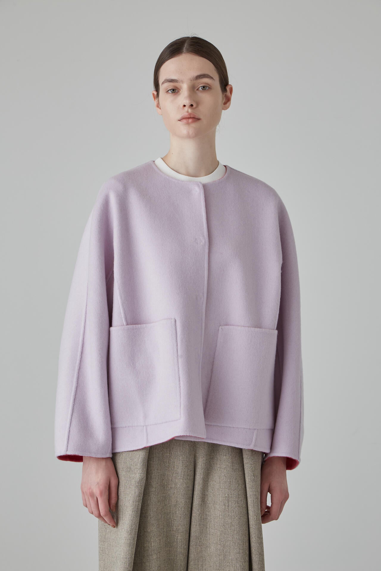 カシミヤ混 2TONE リバージャケット | ADORE（アドーア） ｜【公式