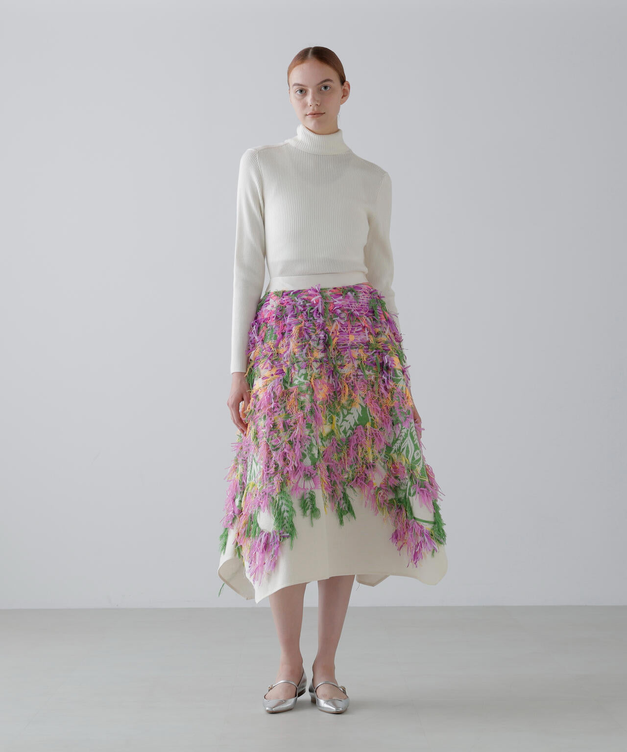 BLACK LABEL＞MALHIAライオットオブカラージャガードスカート