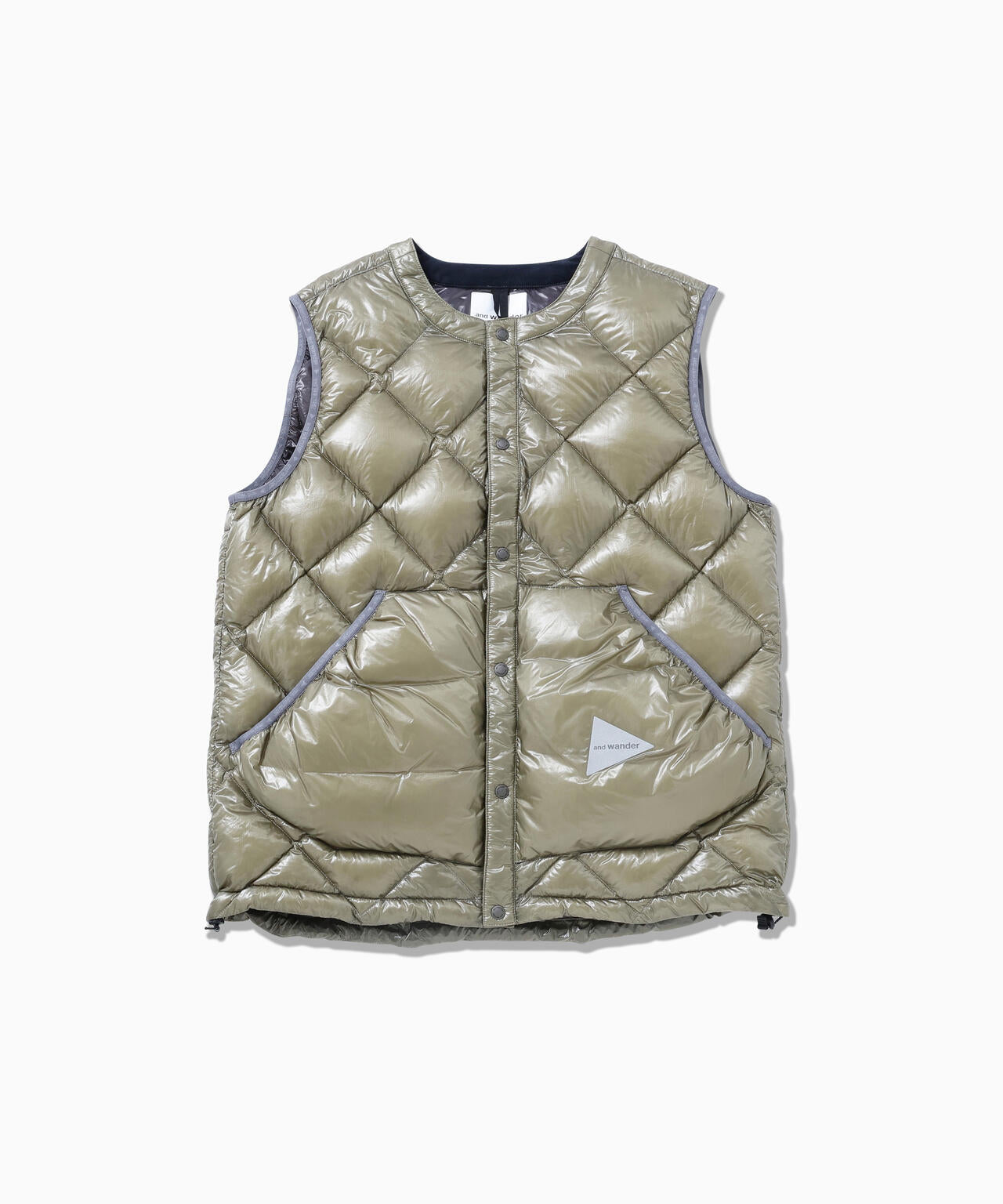 diamond stitch down vest 2 | and wander（アンドワンダー） ｜【公式
