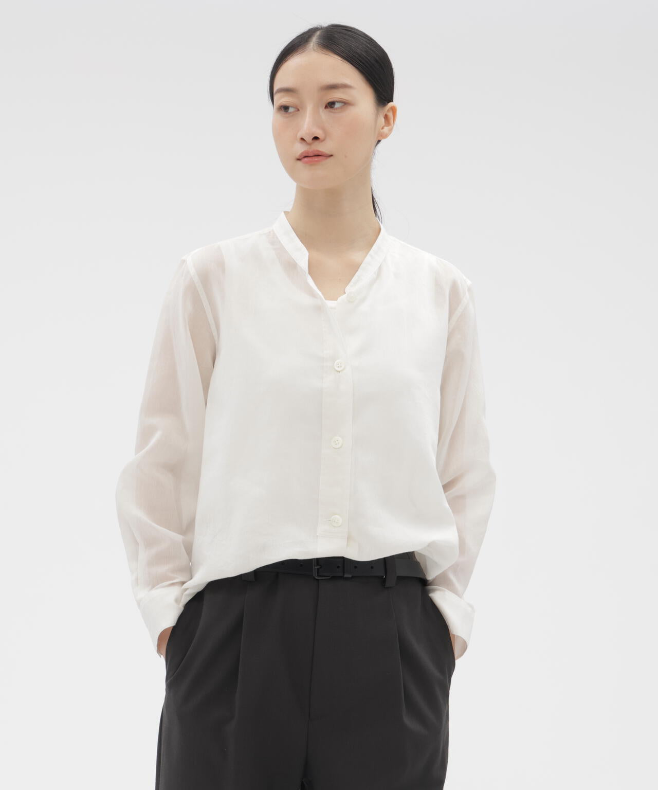 COTTON SILK STRIPE SHIRT | MARGARET HOWELL（マーガレット・ハウエル