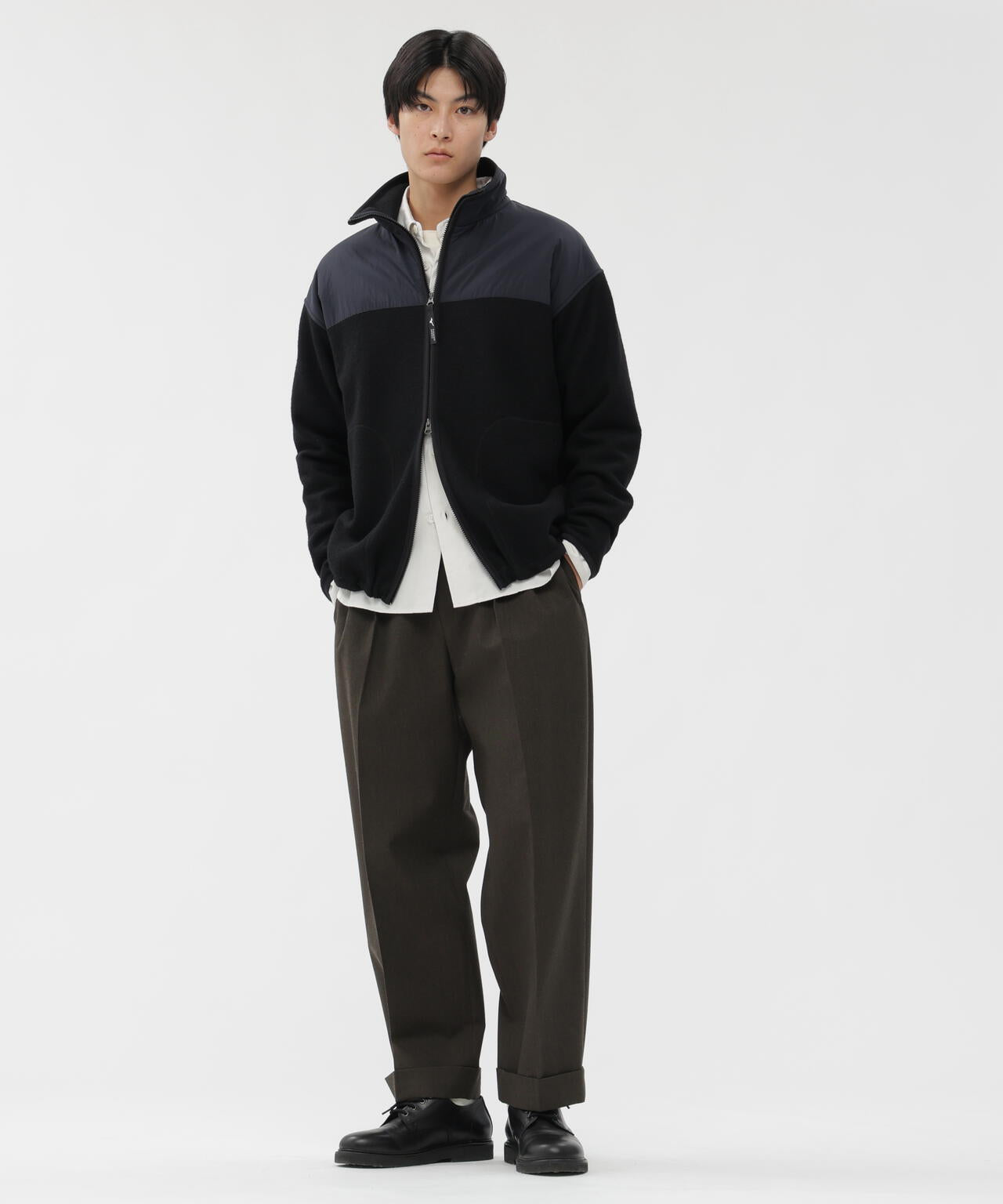 WOOL NYLON COMPRESSED JERSEY BLOUSON | MARGARET HOWELL