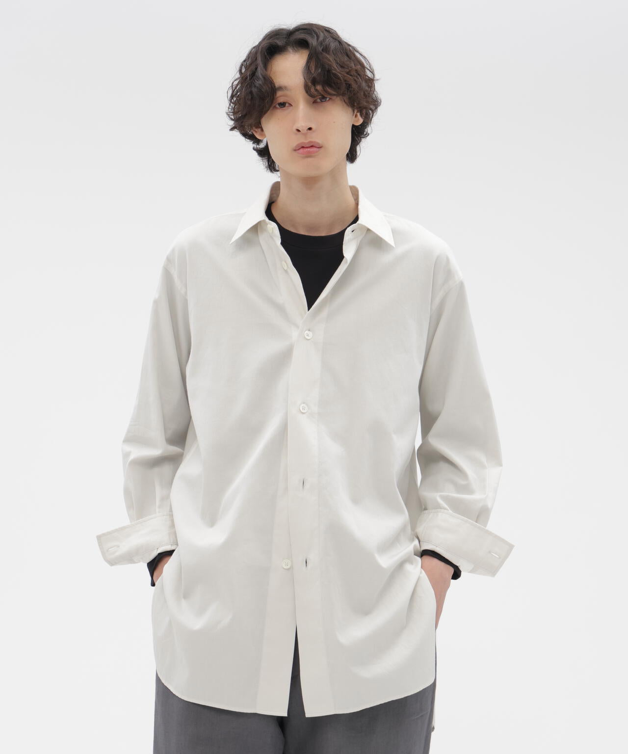 FINE COTTON PIQUE SHIRTING SHIRT | MARGARET HOWELL（マーガレット