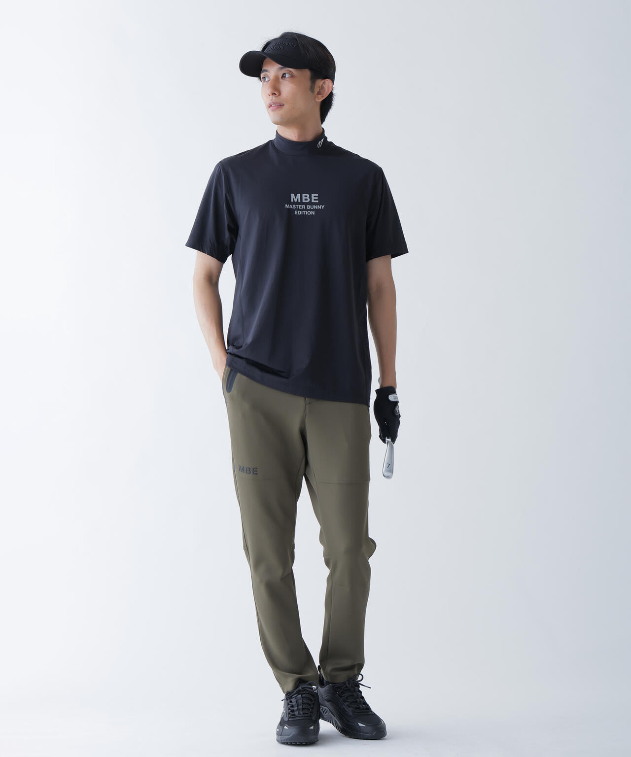 クロスミントサークルジャガード半袖ハイネックカットソー | MASTER