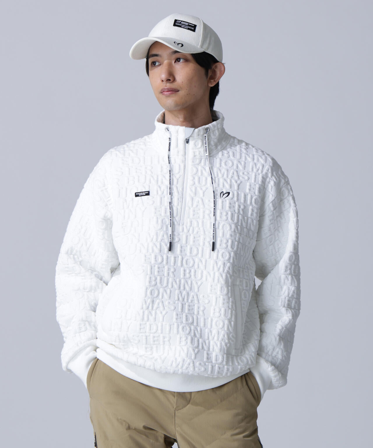 ロゴキルトジャガードハーフジップアップ | MASTER BUNNY EDITION