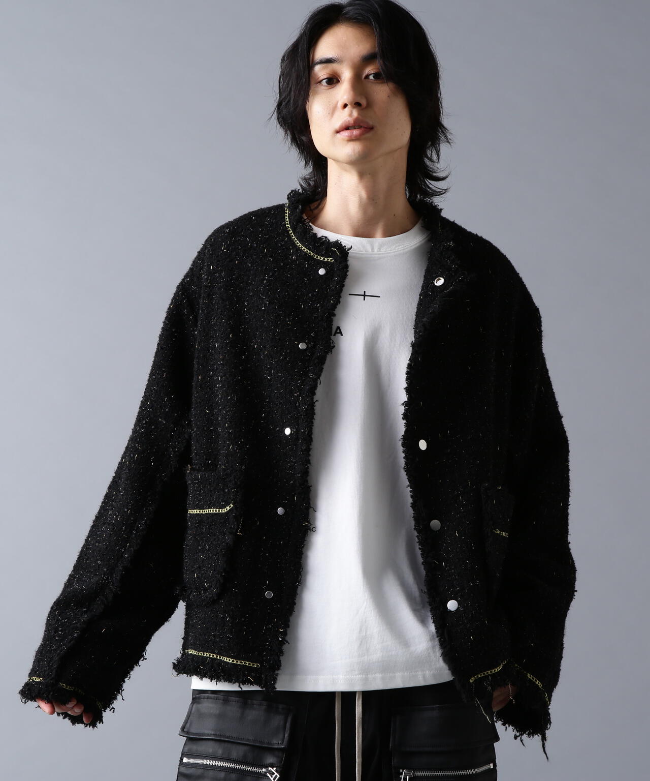 DankeSchon/ダンケシェーン/CHAIN EMBROIDERY TWEED JACKET | L.H.P