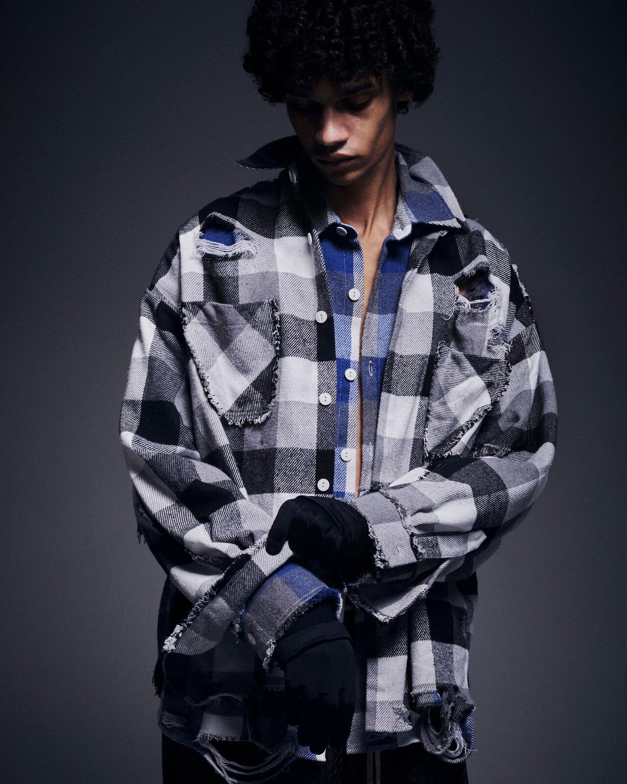 DankeSchon/ダンケシェーン/FLANNEL DAMAGE SHIRTS BLOCK | L.H.P