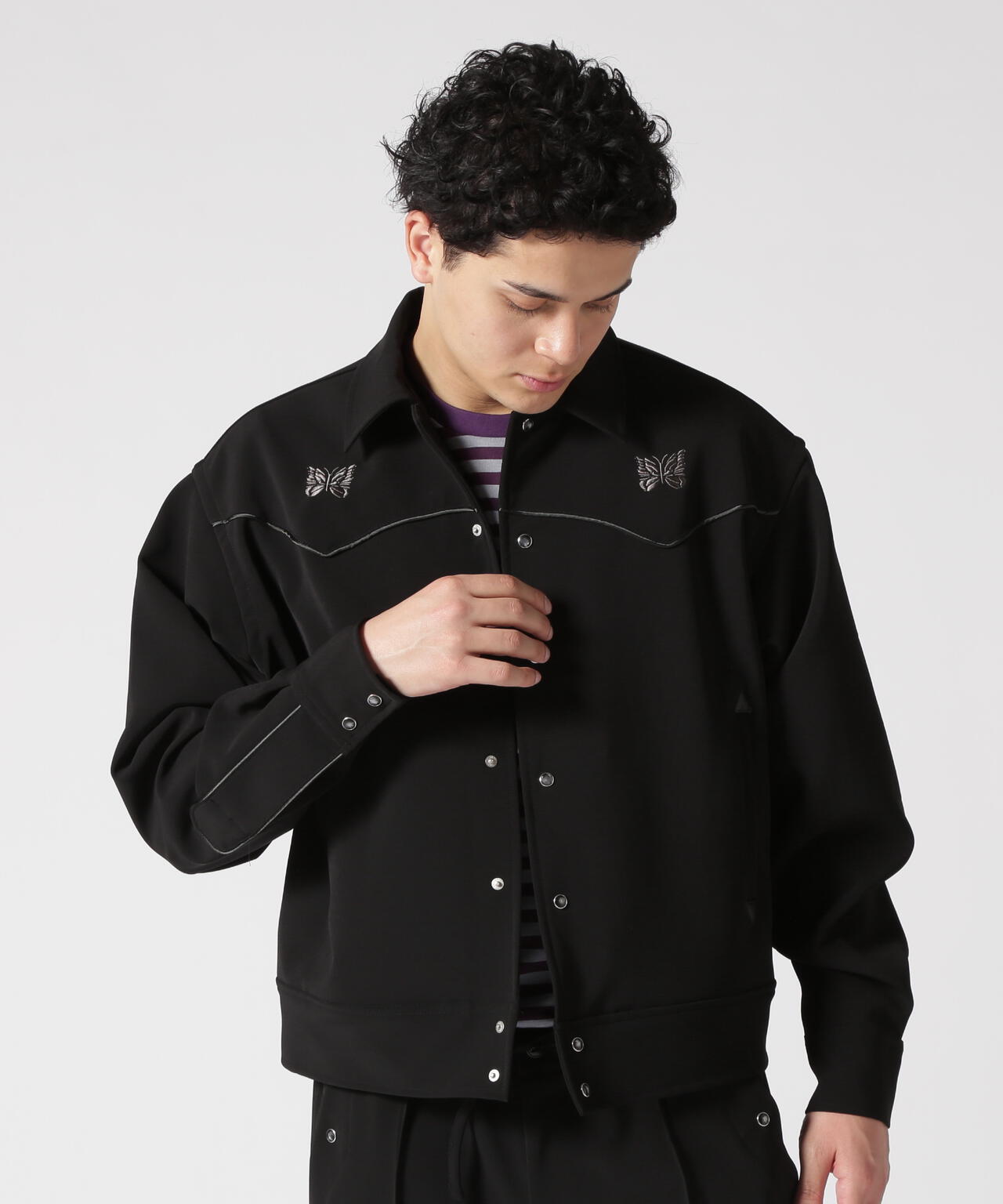 NEEDLES(ニードルズ)Piping Cowboy Jacket - Poly Double Cloth | B