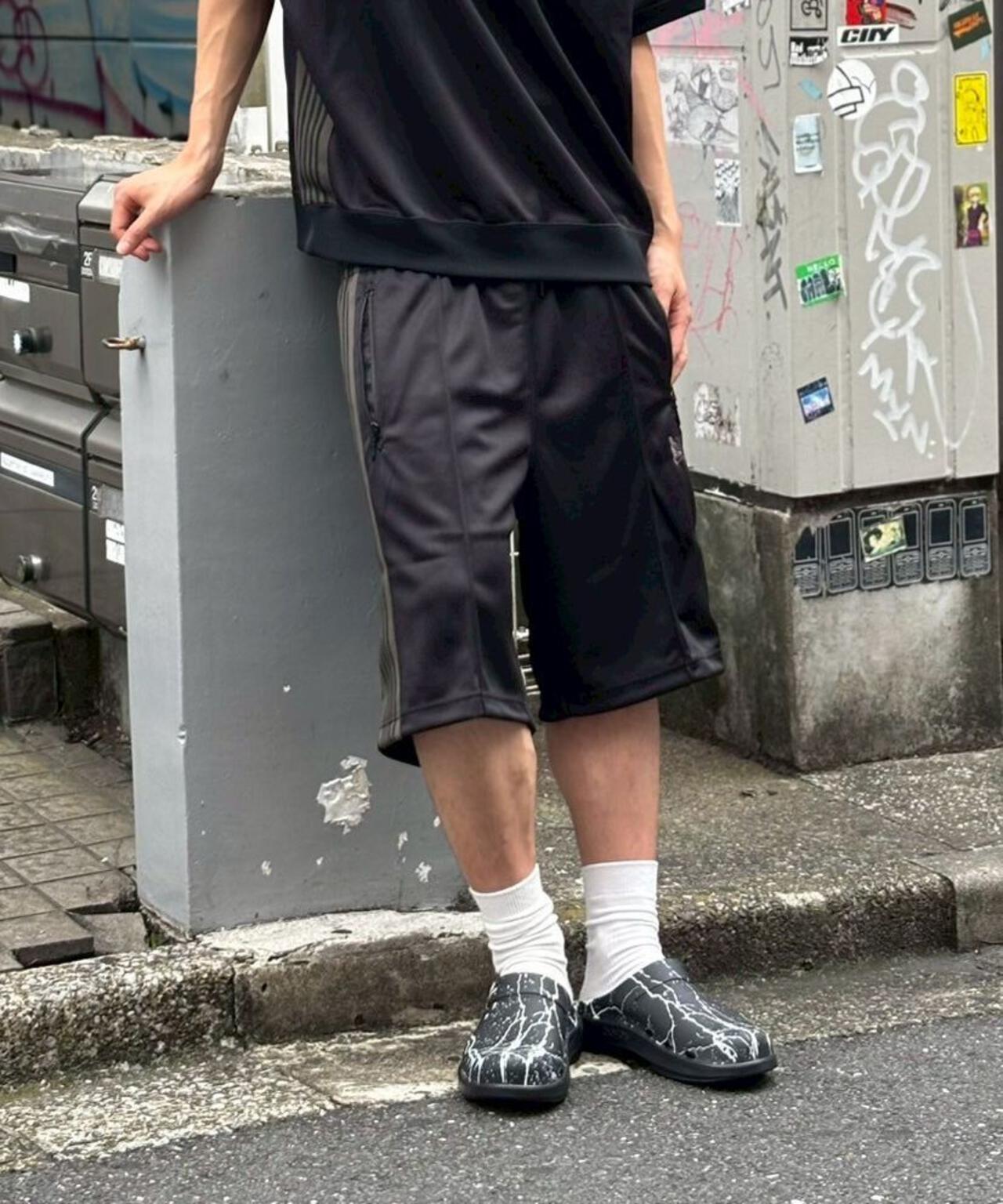 NEEDLES【B'2nd EXCLUSIVE】別注TRACK PANT SHORTS - POLY SMOOTH