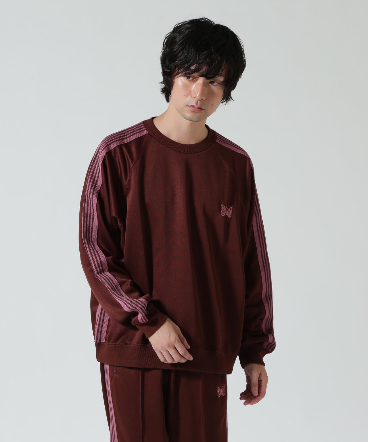 NEEDLES ニードルズ / Track Crew Neck Shirt - Poly Smooth RW315 | B