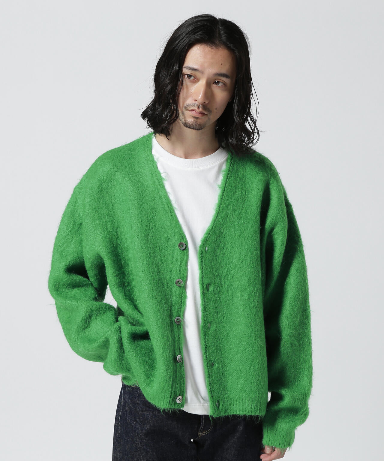 SAINT MICHAEL/セント マイケル/CARDIGAN/MOHAIR/GREEN | ROYAL FLASH