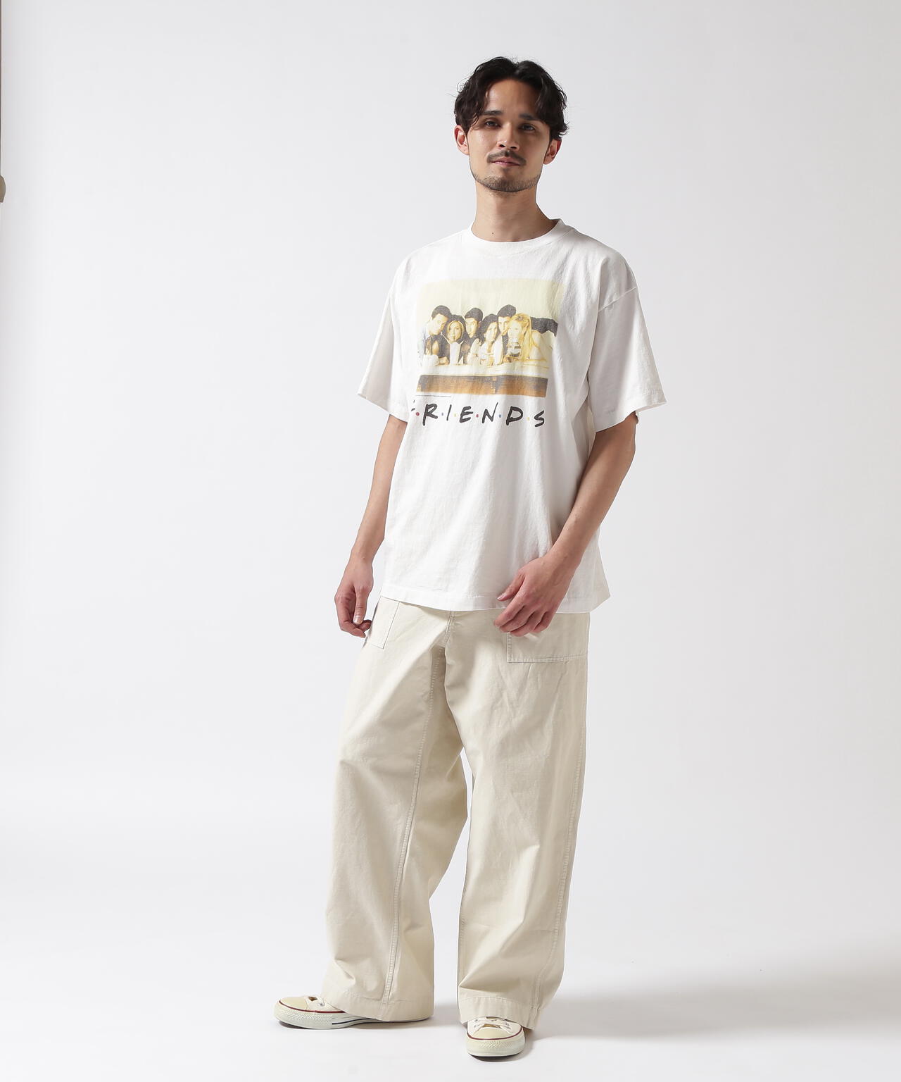 SAINT MICHAEL/セントマイケル/FRIENDSコラボ FRD_SS TEE/WHITE