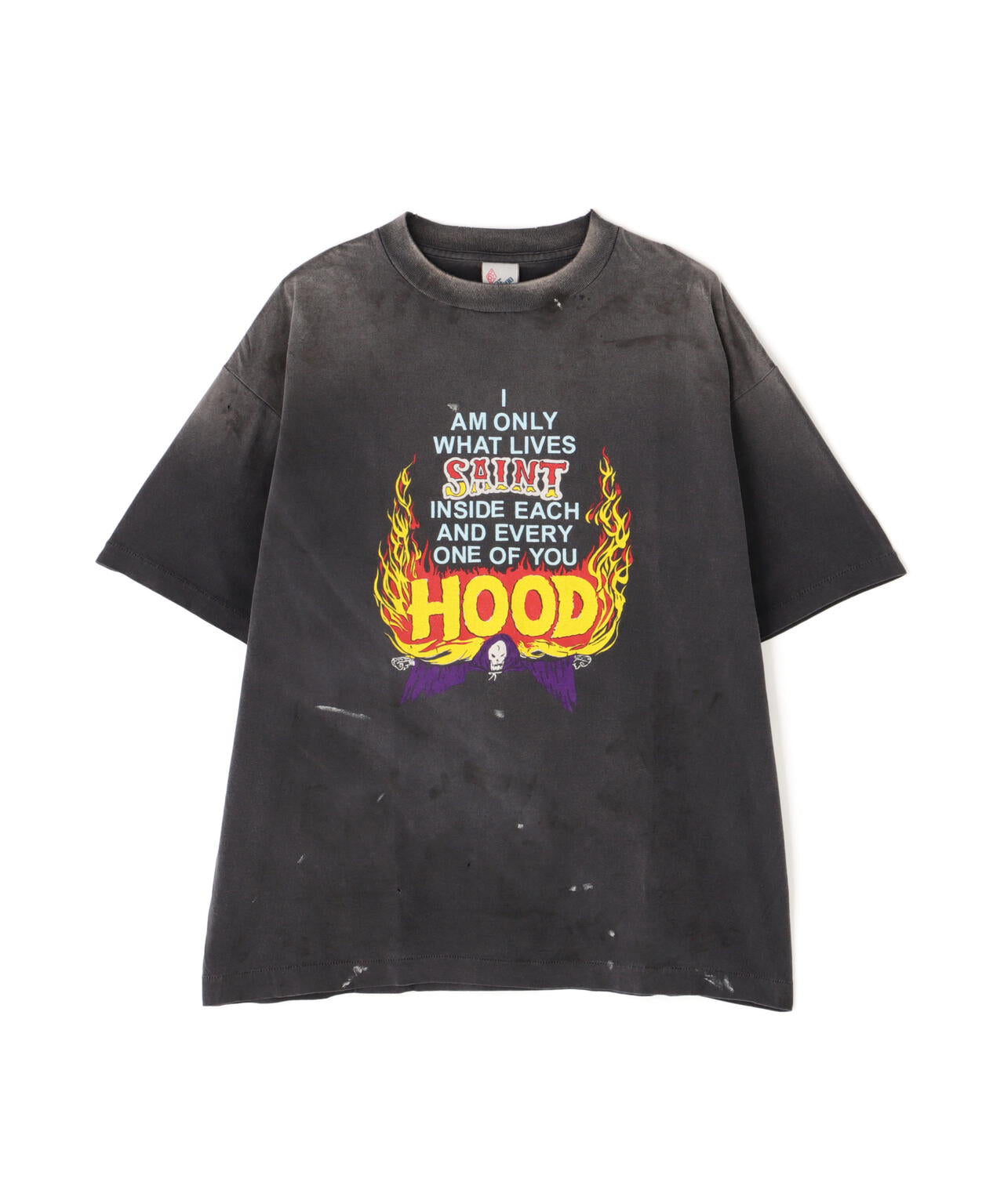 SAINT MICHAEL/セントマイケル/NH SS TEE STHD.HOOD BLACK | ROYAL