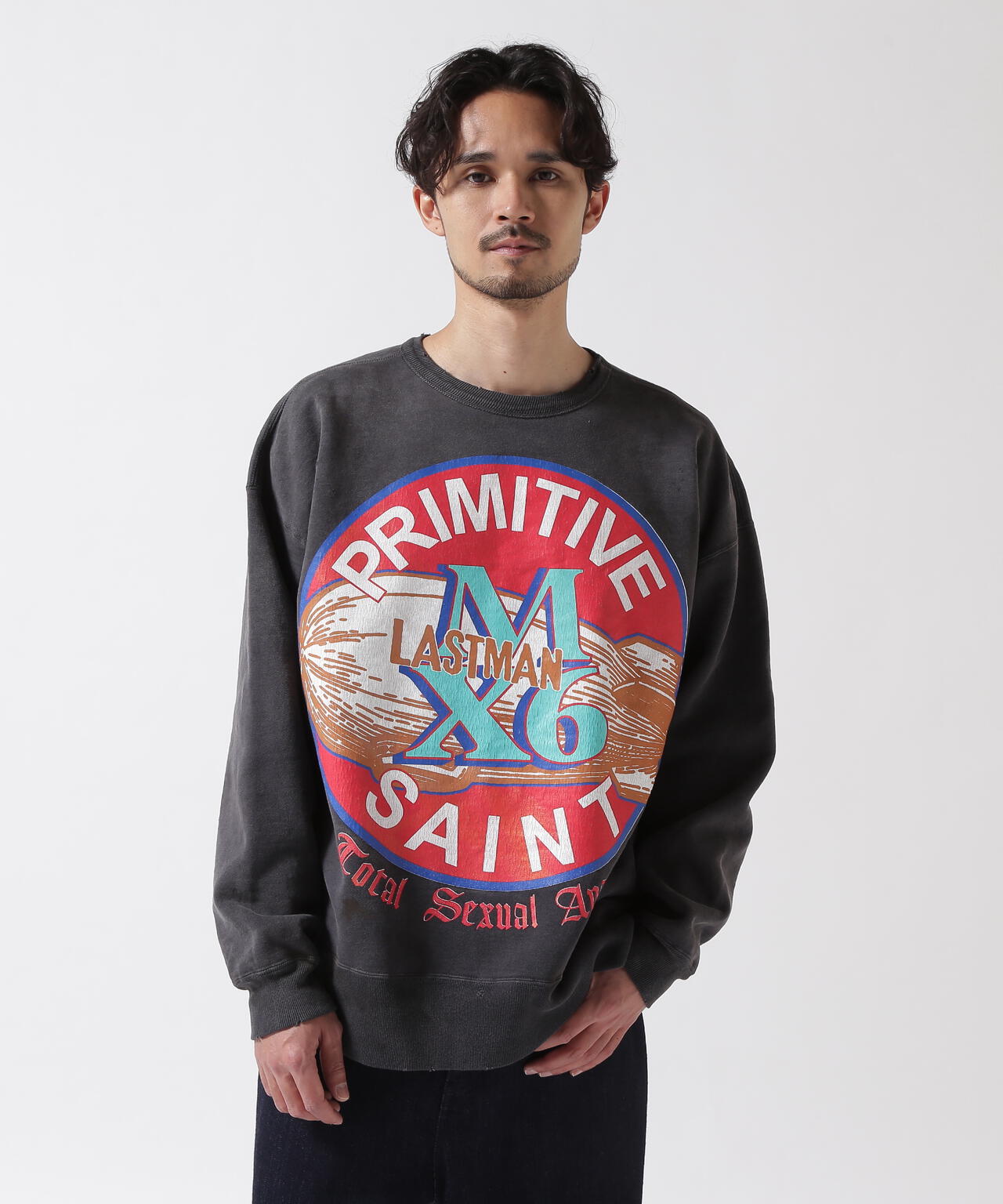 SAINT MICHAEL/セントマイケル/LM_CRW-N SWEAT / PRIMITIVE /BLK