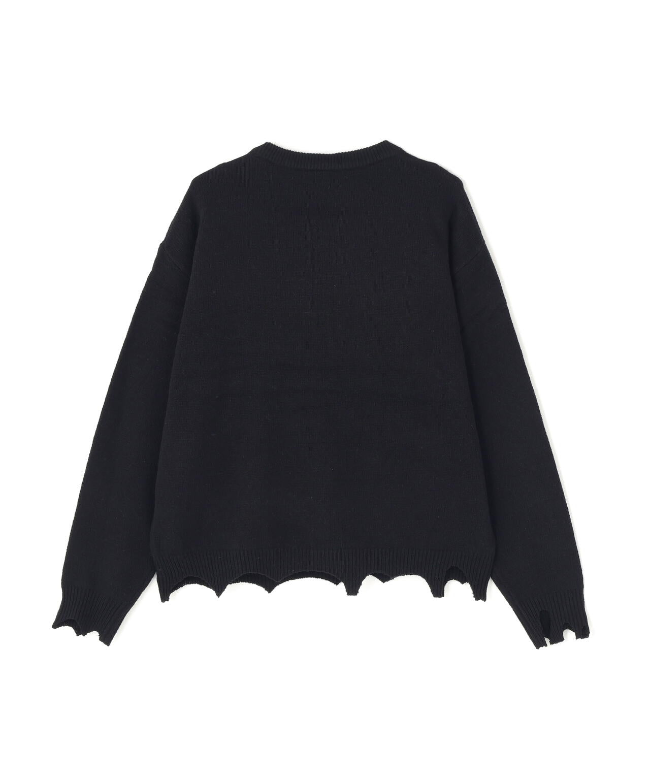 SAINT MICHAEL/セントマイケル/KLF CREW NEECK KNIT/KLF/BLACK | ROYAL