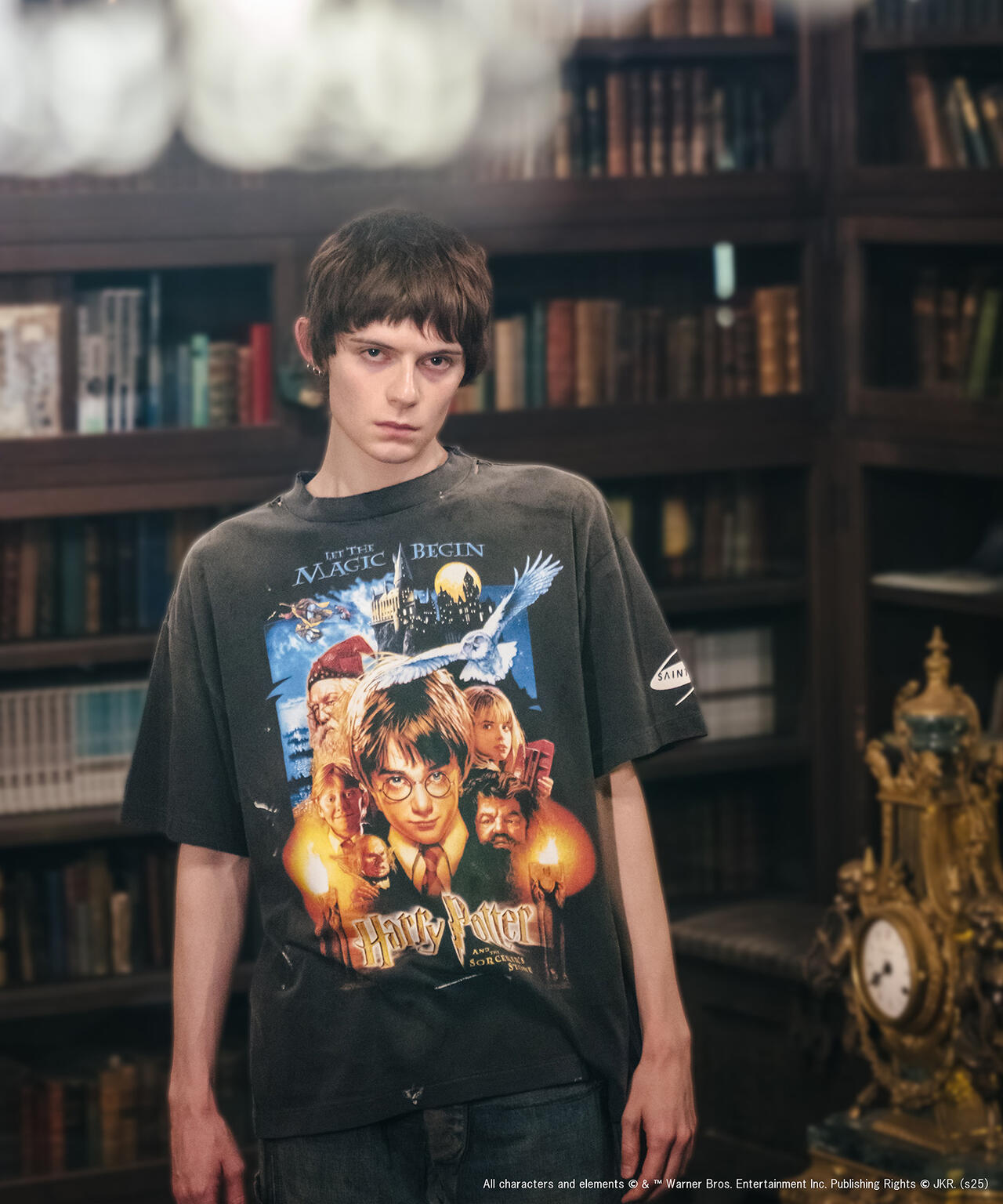 SAINT MICHAEL/セントマイケル/HP_SS TEE/SORCERER'S STONE/BLACK