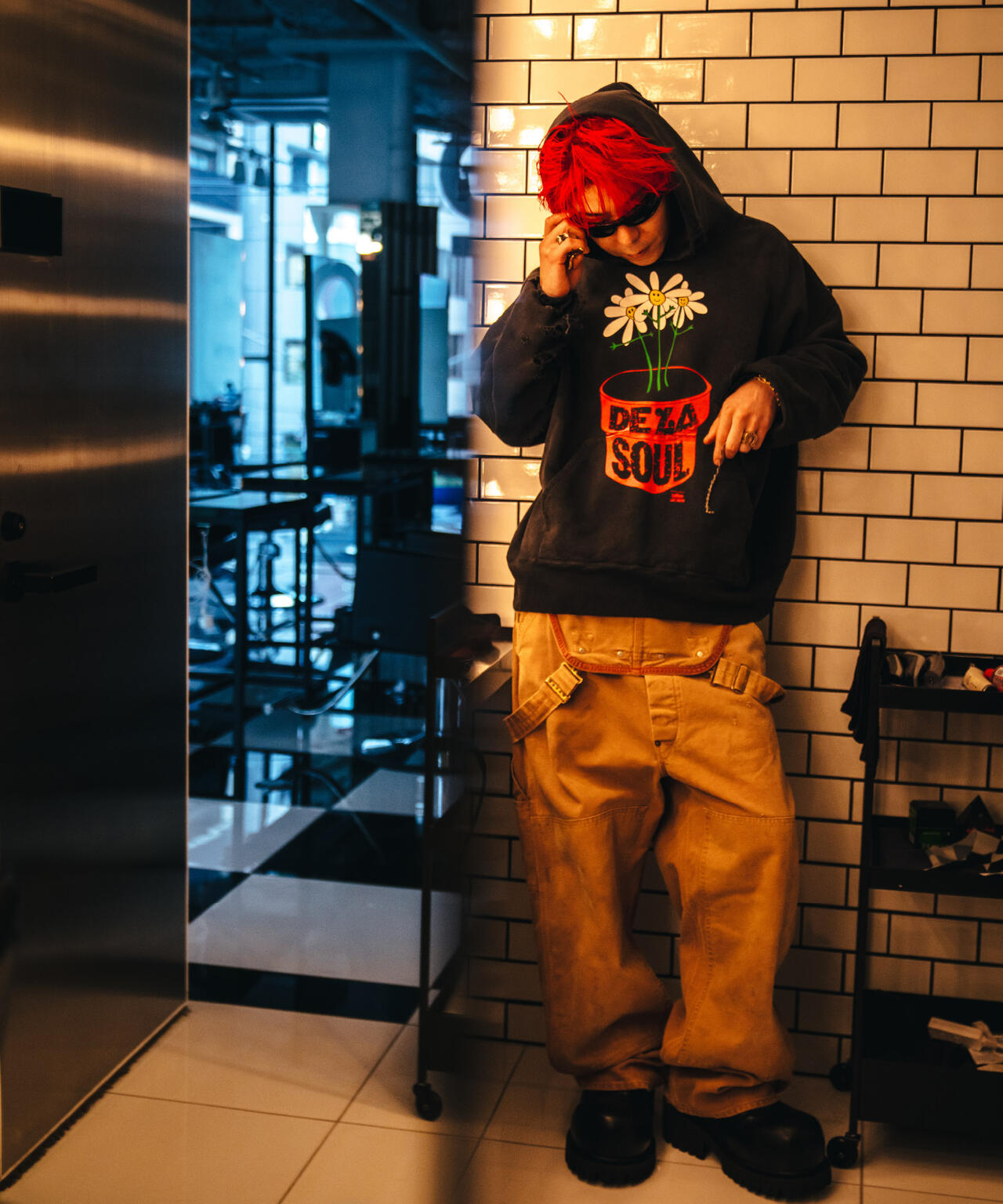 SAINT MICHAEL/セント マイケル/DLS_HOODIE/DE LA SOUL/BLACK | ROYAL