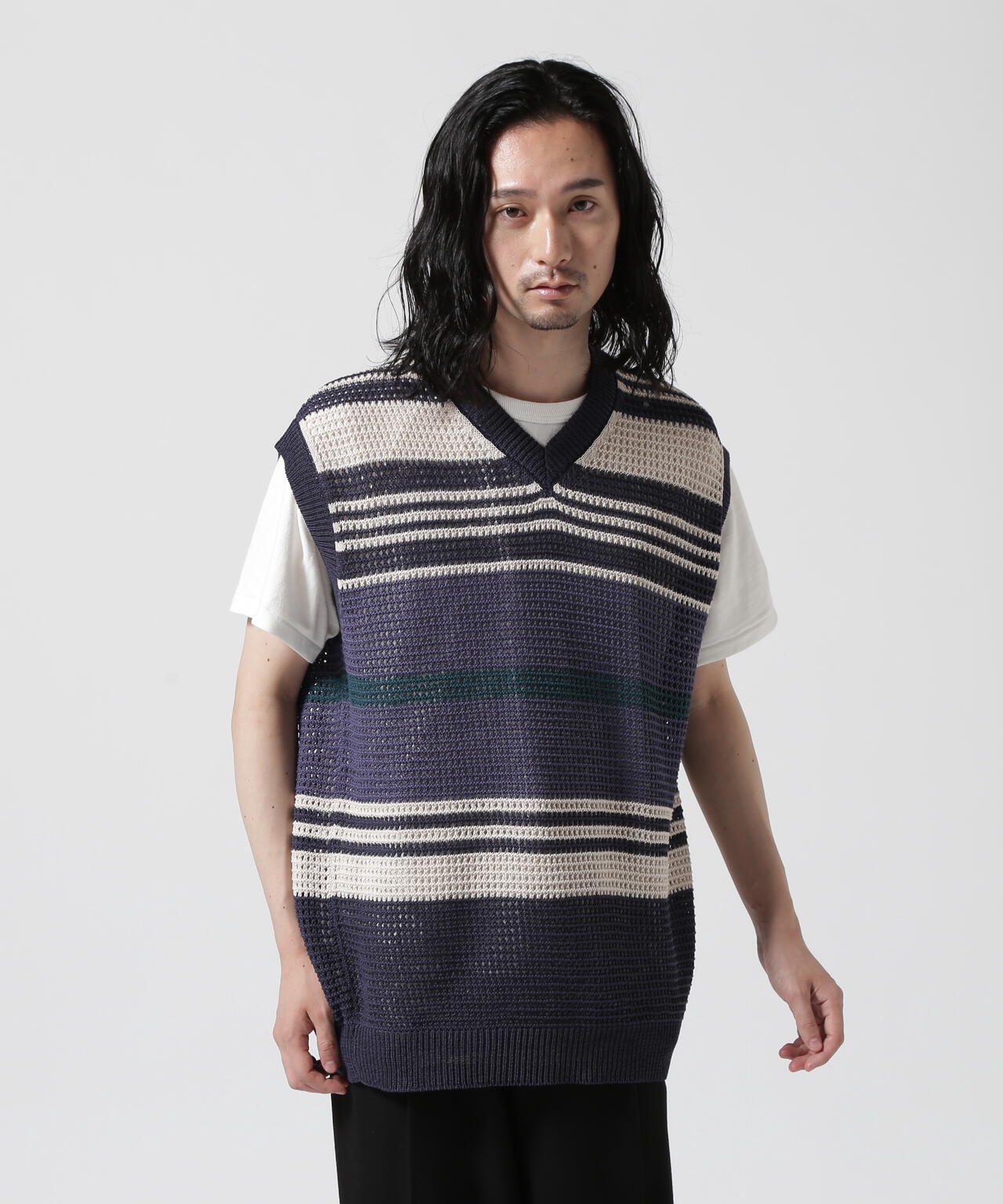 YOKE/ヨーク/BORDER MESH KNIT VEST | GARDEN（ガーデン） ｜【公式
