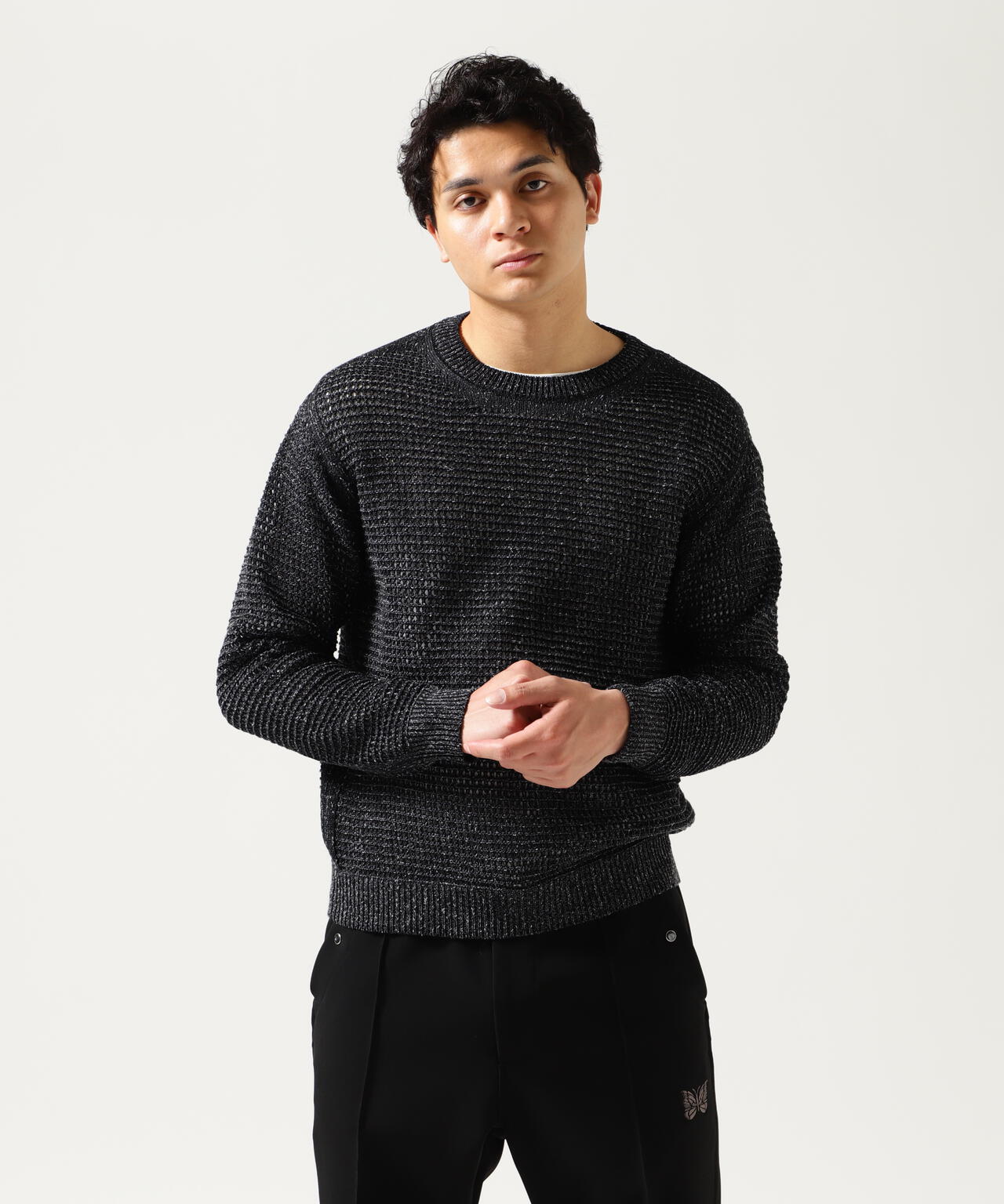 YOKE/ヨーク/MESH KNITTED CREWNECK SWEATER | GARDEN（ガーデン