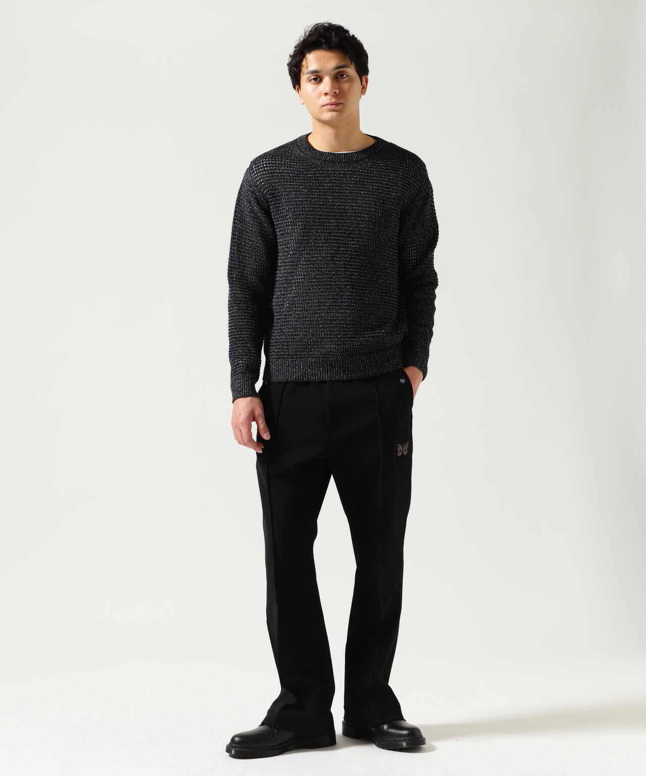 YOKE/ヨーク/MESH KNITTED CREWNECK SWEATER | GARDEN（ガーデン
