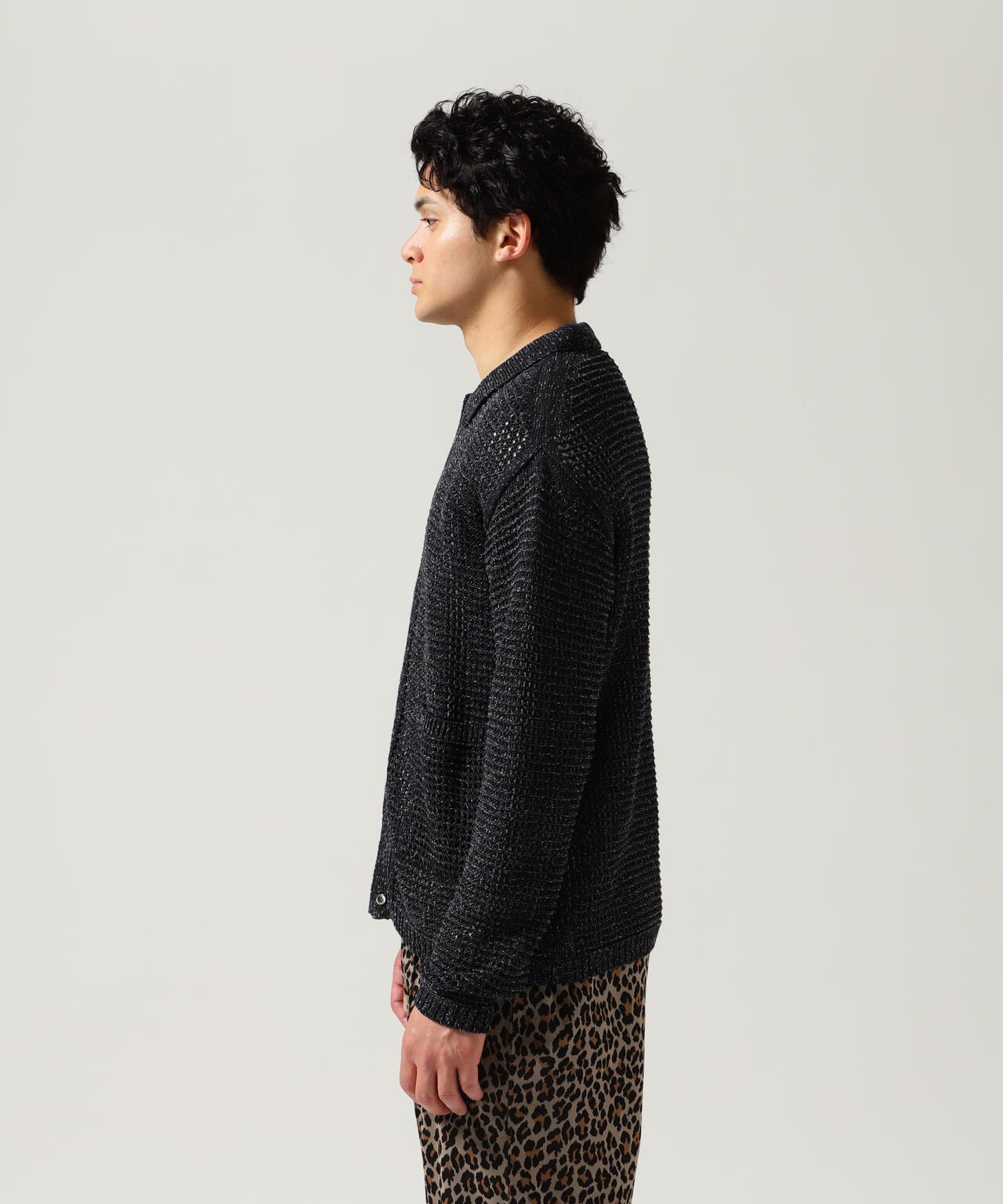 YOKE / ヨーク / MESH KNITTED SHIRT CARDIGAN | GARDEN（ガーデン