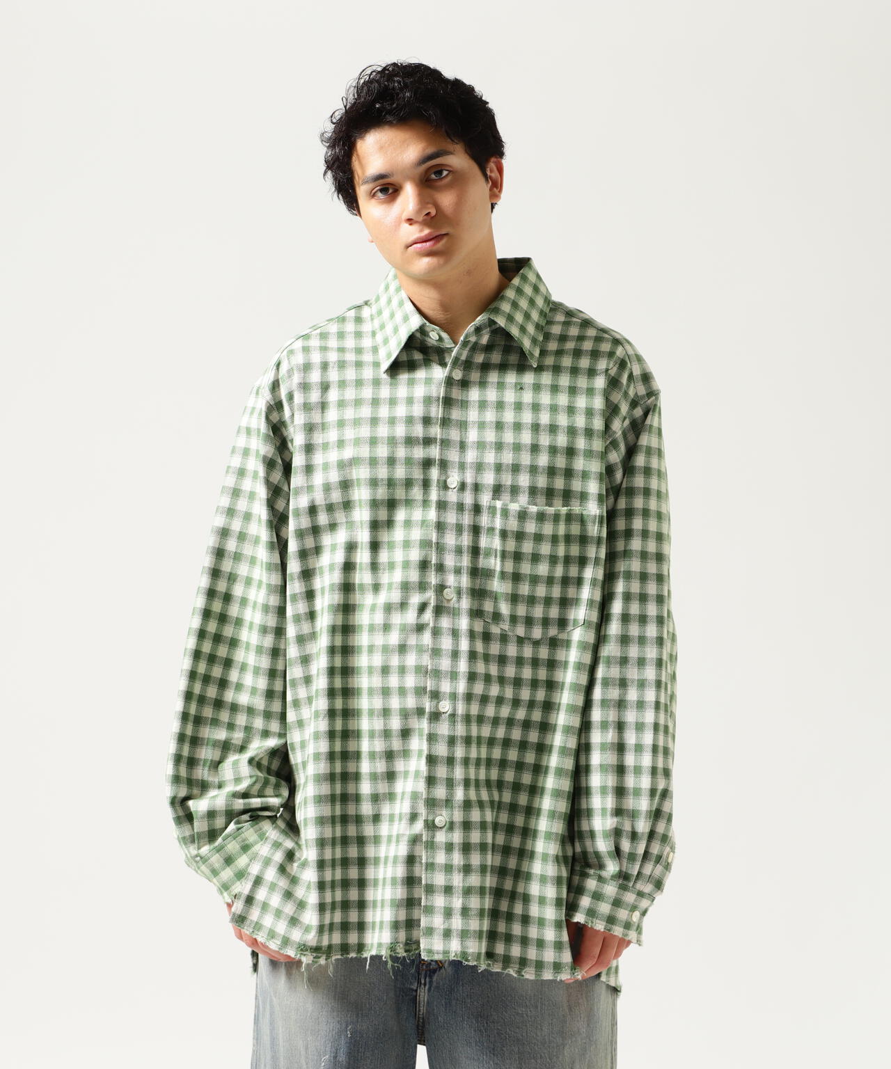 ANCELLM/アンセルム/ C/R CHECK OVER SHIRT/ANCSH55 | GARDEN
