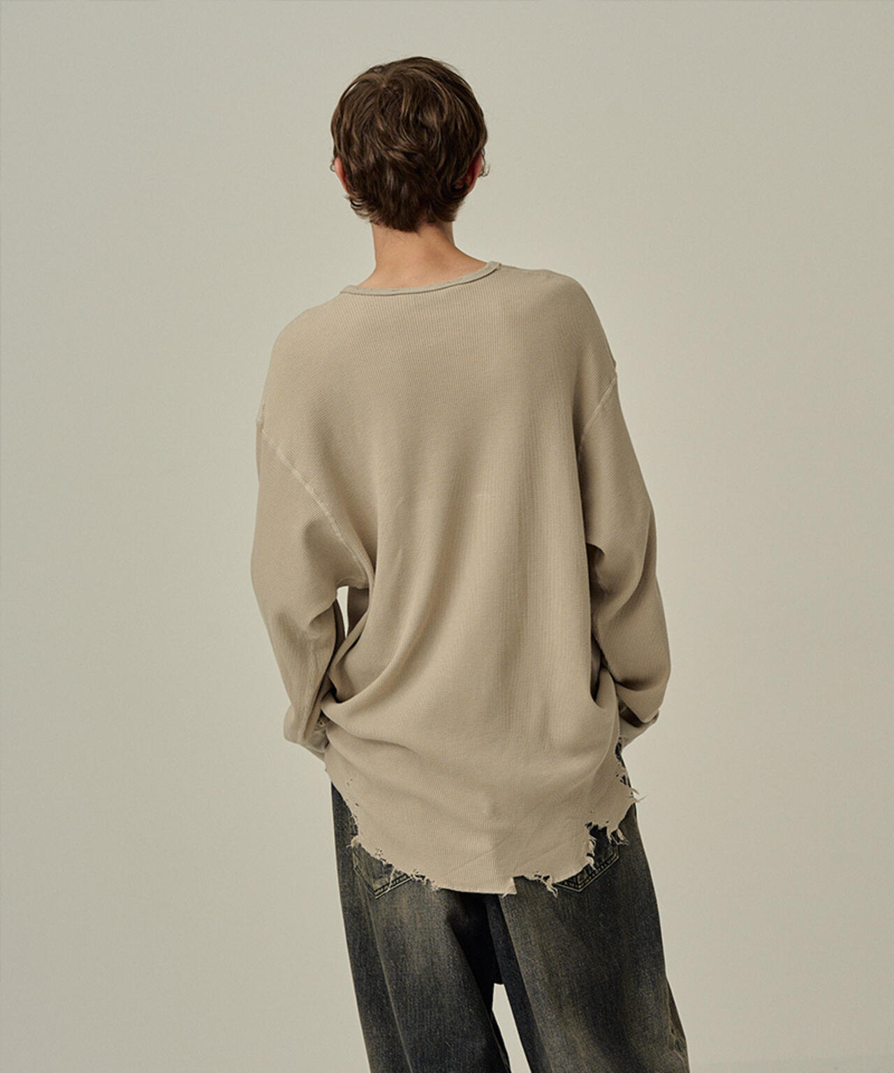 ANCELLM/アンセルム/DAMAGE WAFFLE CREW LS T | GARDEN（ガーデン