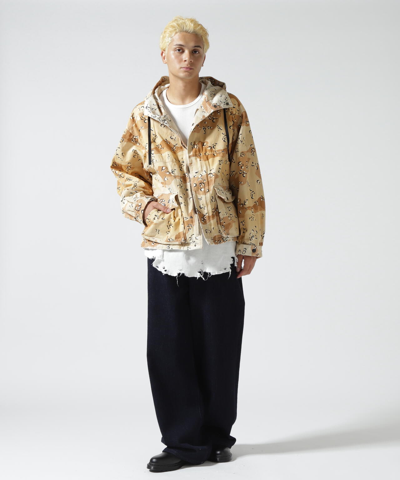 ANCELLM/アンセルム/DAMAGE WAFFLE CREW LS T | GARDEN（ガーデン