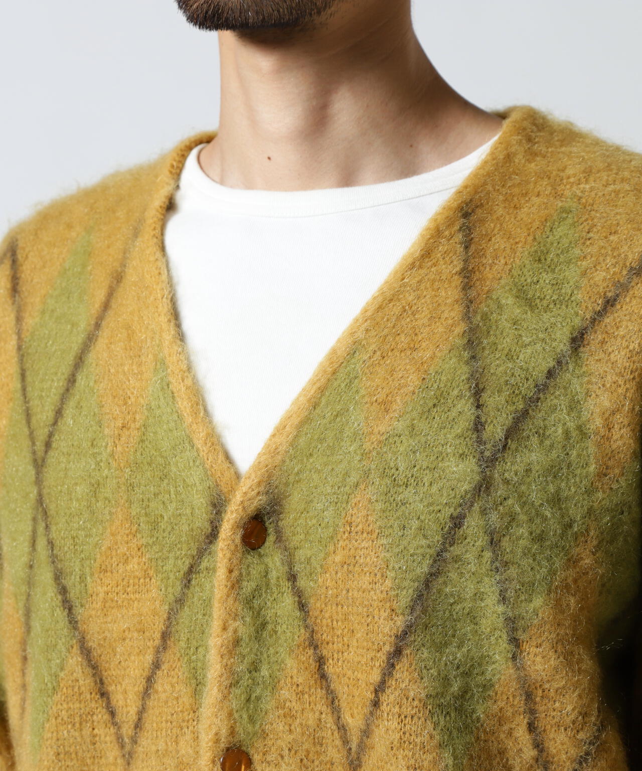 Needles/ニードルズ Mohair Cardigan - Argyle モヘアカーディガン