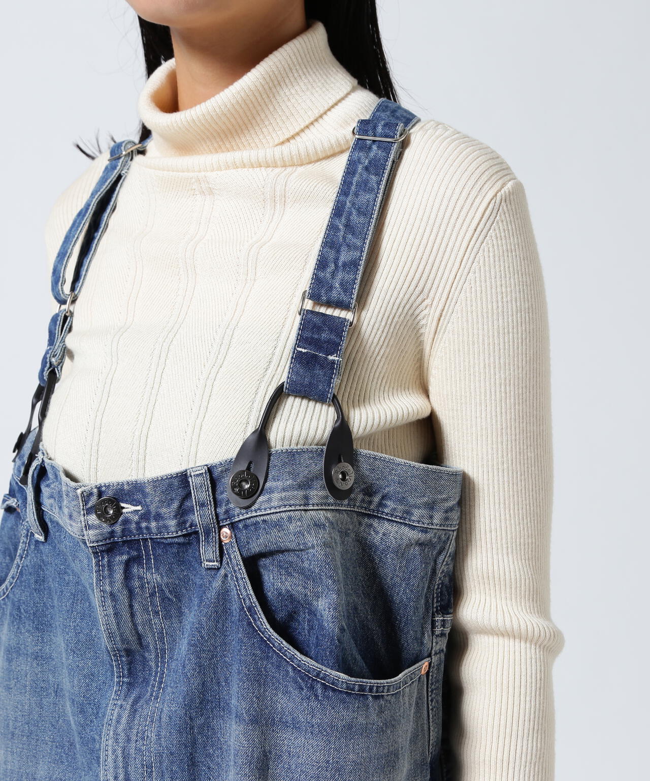 RHODOLIRION/ロドリリオン 5Pockets Suspender Pants - Denim | BEAVER