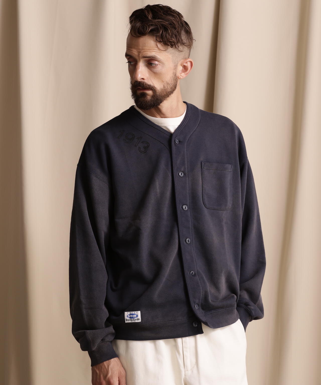 WEB LIMITED/STENCIL SWEAT CARDIGAN/ステンシル スウェット