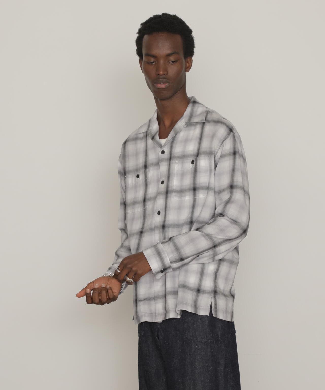 OMBRE CHECK LS SHIRT/ オンブレチェック ロングスリーブシャツ