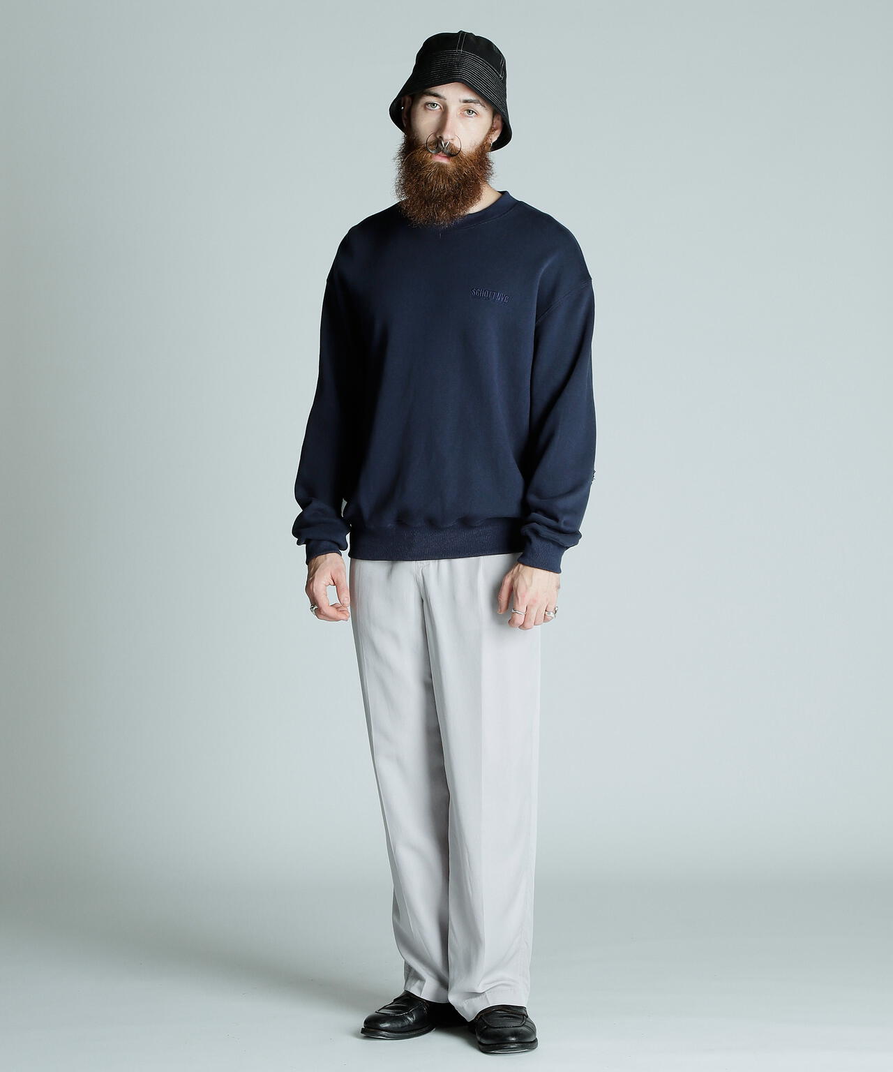 LEATHER ELBOW PATCH SWEAT/レザーエルボーパッチ スウェット | Schott