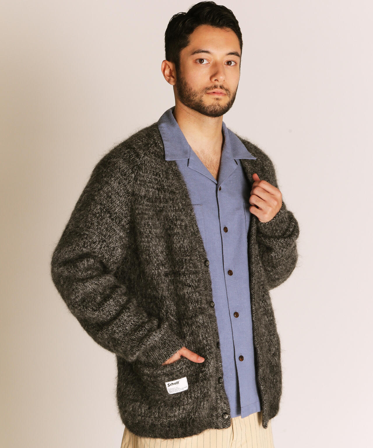 MOHAIR KNIT CARDIGAN/モヘア ニットカーディガン | Schott（ショット