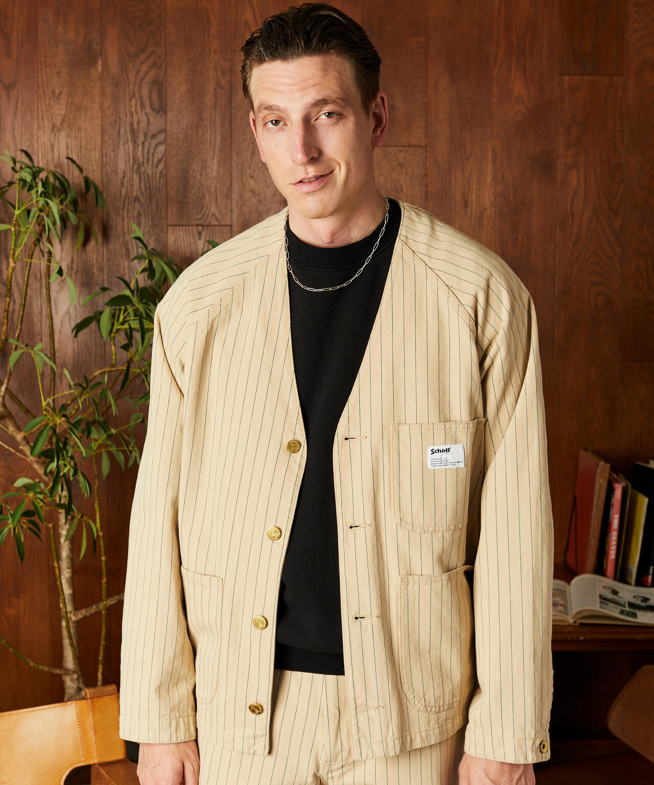 STRIPE ENGINEER JACKET/ストライプ エンジニア ジャケット | Schott