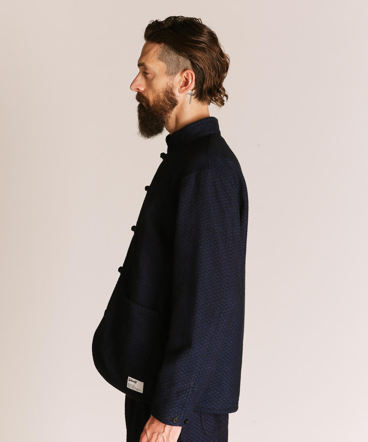 SASHIKO CHINA JACKET/刺子 チャイナ ジャケット | Schott（ショット