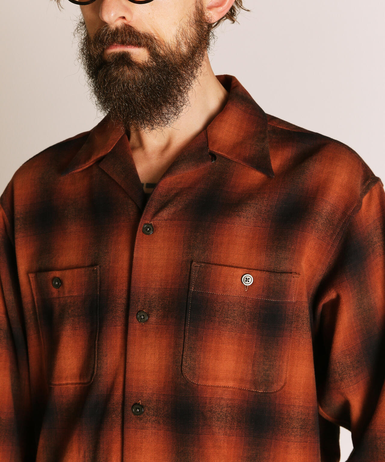 OMBRE CHECK FLANNEL LS SHIRT/オンブレチェック フランネル LSシャツ