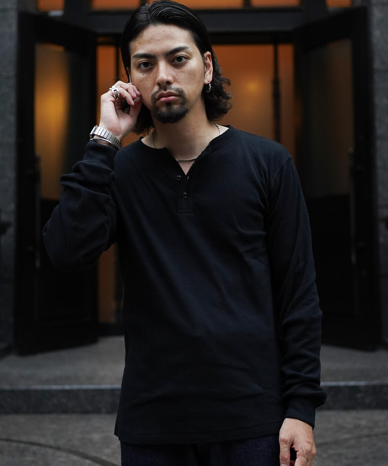 2PACK LS HENLEY NECK T-SHIRT/2パック ヘンリーネック ロンT | Schott