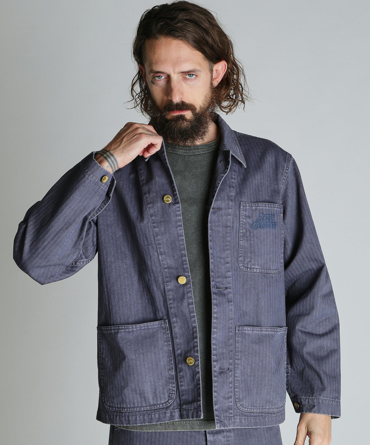 HERRINGBONE COVERALL/ヘリンボーン カバーオール | Schott（ショット